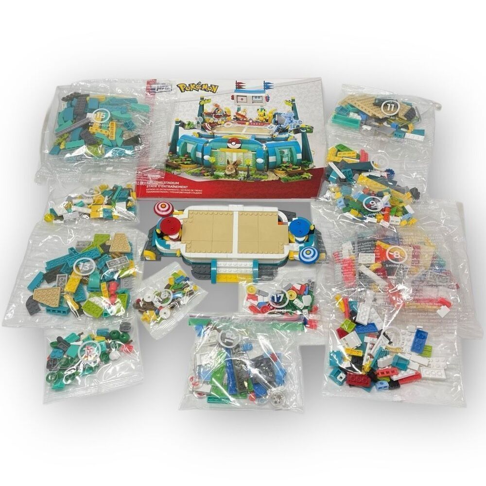 Mega Construx Pokemon Training Stadium Building Blocks Set 2023 #HWR82